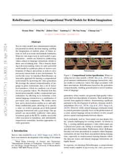 RoboDreamer: Learning Compositional World Models for Robot Imagination