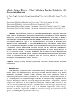 Adaptive Catalyst Discovery Using Multicriteria Bayesian Optimization
  with Representation Learning