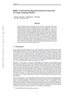 BIRD: A Trustworthy Bayesian Inference Framework for Large Language Models