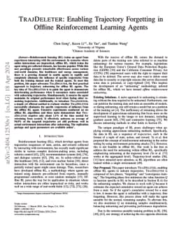 TrajDeleter: Enabling Trajectory Forgetting in Offline Reinforcement
  Learning Agents