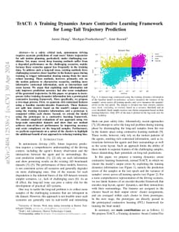 TrACT: A Training Dynamics Aware Contrastive Learning Framework for
  Long-tail Trajectory Prediction