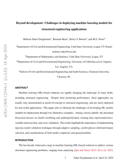 Beyond development: Challenges in deploying machine learning models for
  structural engineering applications