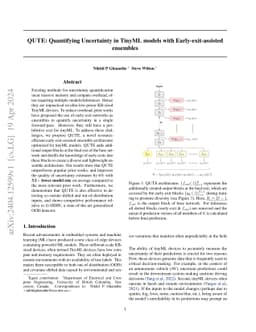 QUTE: Quantifying Uncertainty in TinyML models with Early-exit-assisted
  ensembles