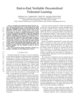 End-to-End Verifiable Decentralized Federated Learning