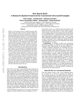 How Real Is Real? A Human Evaluation Framework for Unrestricted
  Adversarial Examples