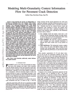 Modeling Multi-Granularity Context Information Flow for Pavement Crack
  Detection