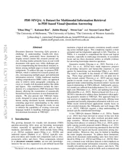 PDF-MVQA: A Dataset for Multimodal Information Retrieval in PDF-based
  Visual Question Answering