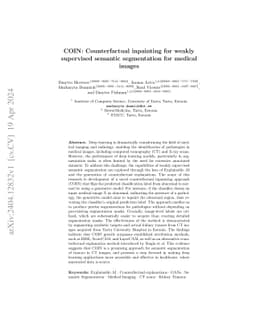 COIN: Counterfactual inpainting for weakly supervised semantic
  segmentation for medical images