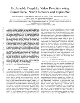 Explainable Deepfake Video Detection using Convolutional Neural Network
  and CapsuleNet