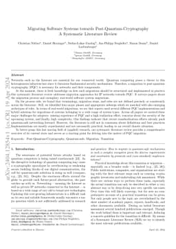 Migrating Software Systems towards Post-Quantum-Cryptography -- A
  Systematic Literature Review