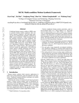 MCM: Multi-condition Motion Synthesis Framework