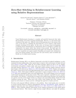 R3L: Relative Representations for Reinforcement Learning
