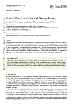 Scalable Data Assimilation with Message Passing
