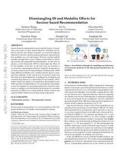 Disentangling ID and Modality Effects for Session-based Recommendation