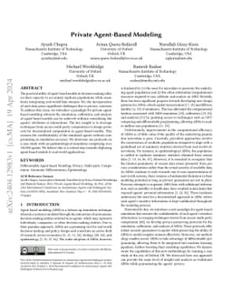 Private Agent-Based Modeling