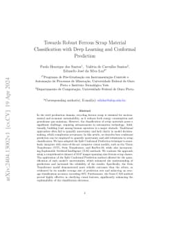 Towards Robust Ferrous Scrap Material Classification with Deep Learning
  and Conformal Prediction