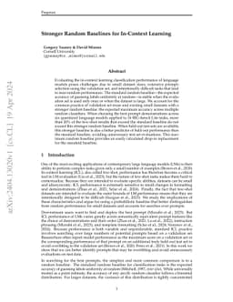 Stronger Random Baselines for In-Context Learning