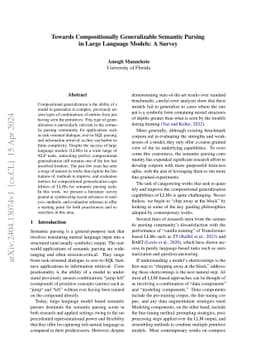 Towards Compositionally Generalizable Semantic Parsing in Large Language
  Models: A Survey