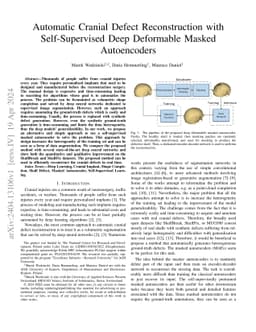 Automatic Cranial Defect Reconstruction with Self-Supervised Deep
  Deformable Masked Autoencoders