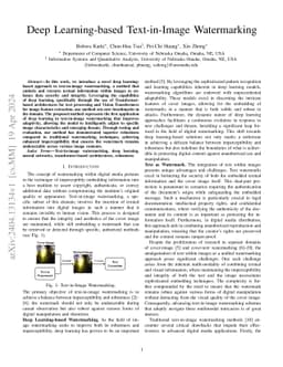 Deep Learning-based Text-in-Image Watermarking