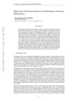 Spectral Convolutional Conditional Neural Processes