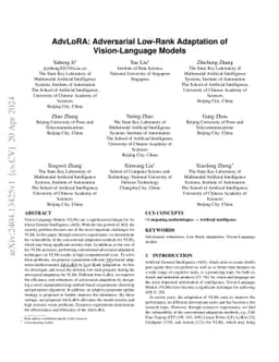 Enhancing Adversarial Robustness of Vision-Language Models through Low-Rank Adaptation
