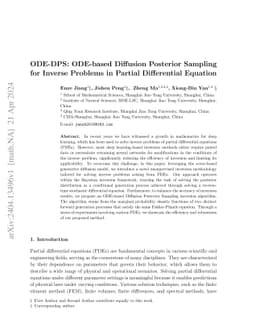 ODE-DPS: ODE-based Diffusion Posterior Sampling for Inverse Problems in
  Partial Differential Equation