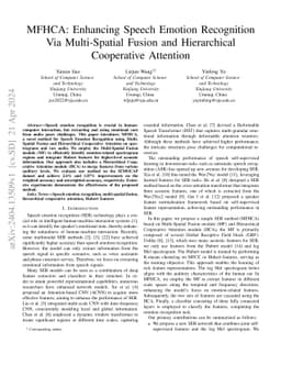 MFHCA: Enhancing Speech Emotion Recognition Via Multi-Spatial Fusion and
  Hierarchical Cooperative Attention