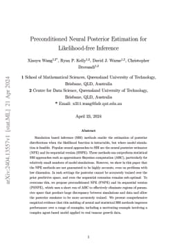 Preconditioned Neural Posterior Estimation for Likelihood-free Inference