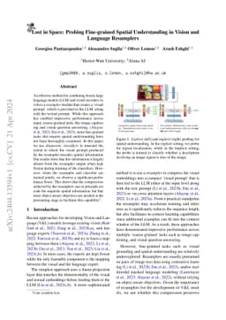 Lost in Space: Probing Fine-grained Spatial Understanding in Vision and
  Language Resamplers