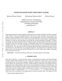 Attack on Scene Flow using Point Clouds
