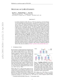 Mixture of LoRA Experts