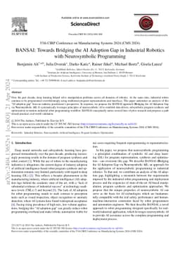 BANSAI: Towards Bridging the AI Adoption Gap in Industrial Robotics with
  Neurosymbolic Programming