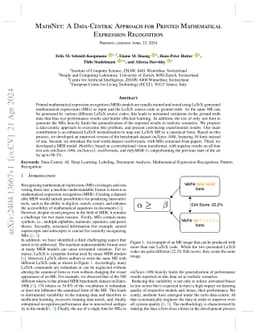MathNet: A Data-Centric Approach for Printed Mathematical Expression
  Recognition