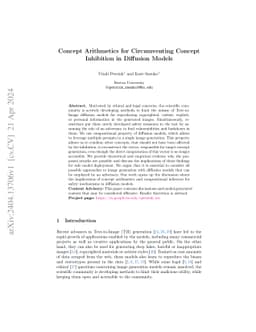 Concept Arithmetics for Circumventing Concept Inhibition in Diffusion
  Models