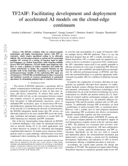 TF2AIF: Facilitating development and deployment of accelerated AI models
  on the cloud-edge continuum