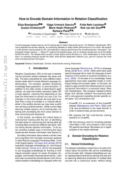 How to Encode Domain Information in Relation Classification