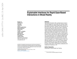 Explainable Interfaces for Rapid Gaze-Based Interactions in Mixed
  Reality