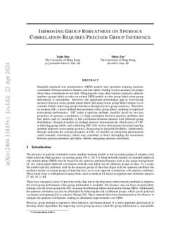 Improving Group Robustness on Spurious Correlation Requires Preciser
  Group Inference