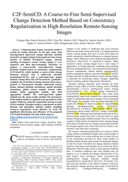 C2F-SemiCD: A Coarse-to-Fine Semi-Supervised Change Detection Method
  Based on Consistency Regularization in High-Resolution Remote Sensing Images