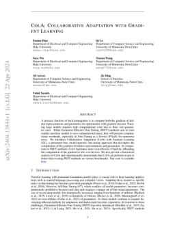 ColA: Collaborative Adaptation with Gradient Learning