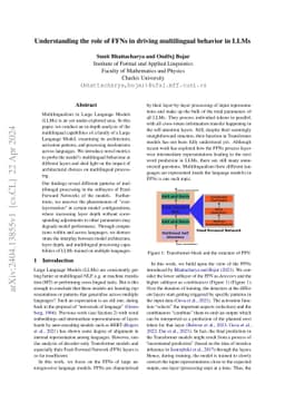 Understanding the role of FFNs in driving multilingual behaviour in LLMs