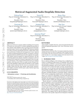 Retrieval-Augmented Audio Deepfake Detection