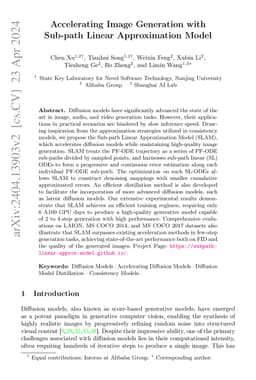 Accelerating Image Generation with Sub-path Linear Approximation Model