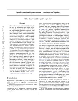 Deep Regression Representation Learning with Topology