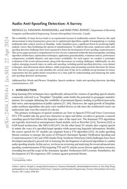 Audio Anti-Spoofing Detection: A Survey
