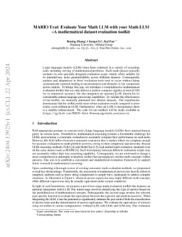 MARIO Eval: Evaluate Your Math LLM with your Math LLM--A mathematical
  dataset evaluation toolkit