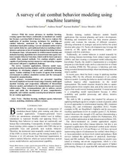 A survey of air combat behavior modeling using machine learning
