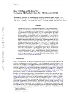 How Well Can LLMs Echo Us? Evaluating AI Chatbots' Role-Play Ability
  with ECHO