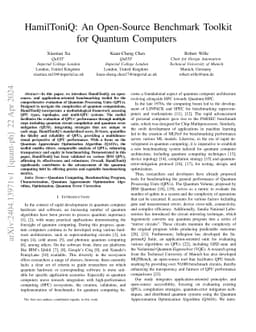 HamilToniQ: An Open-Source Benchmark Toolkit for Quantum Computers